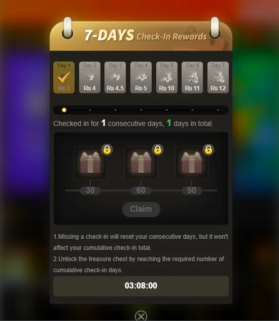 7 Days Check In 2jbet Game