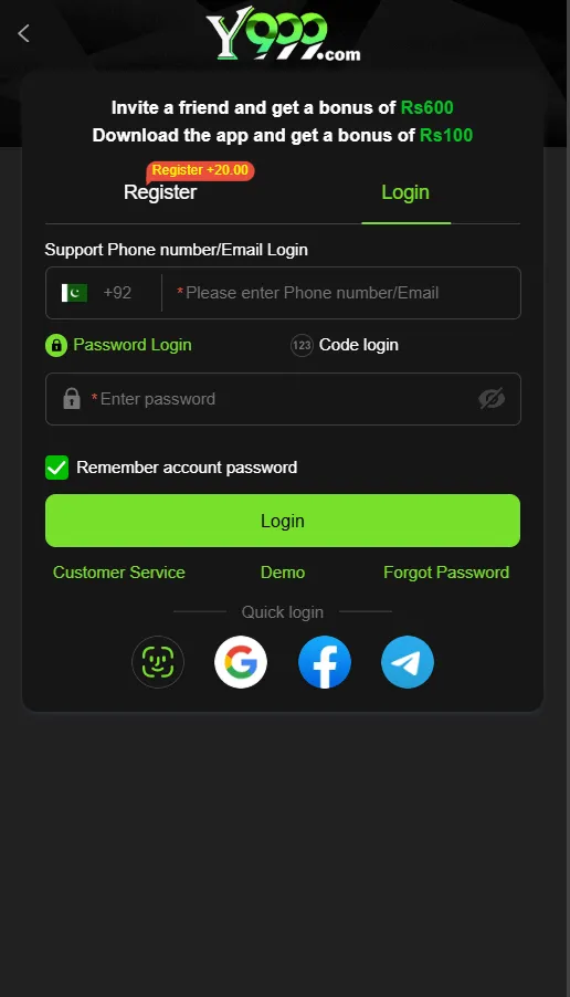 Y999 Login